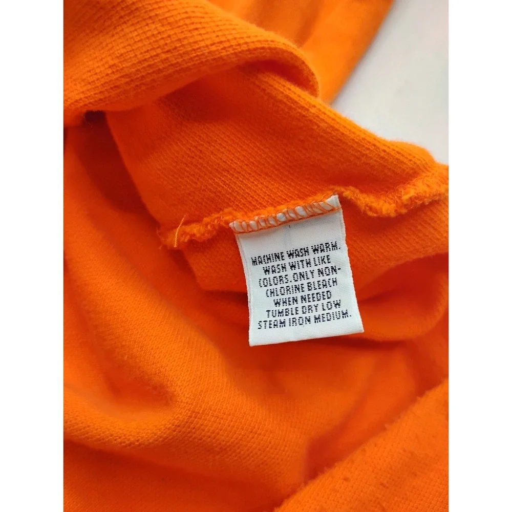 VTG Polo By Ralph Lauren Polo Shirt Mens xL Orange 100% Cotton Pony Logo Classic